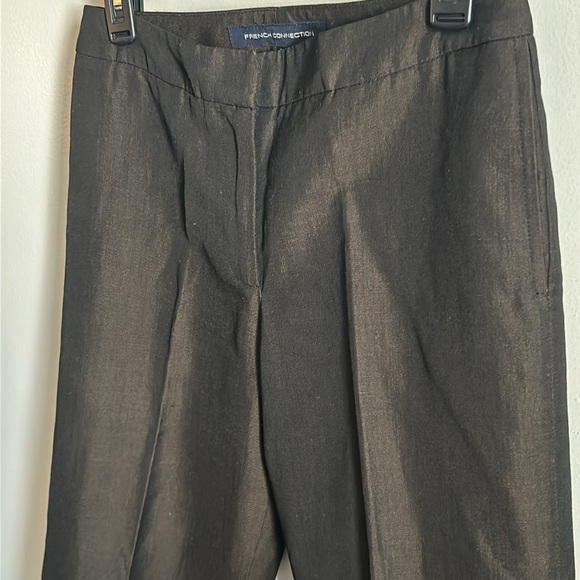 French Connection Women’s Wool and Linen Blend Brown Trouser Dress Pants Slacks - Picture 3 of 6